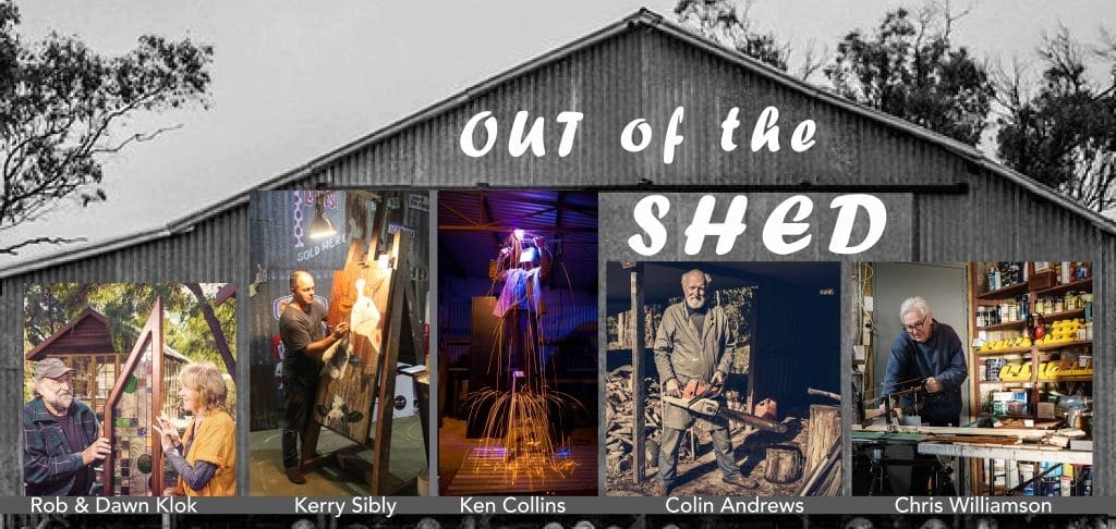 Out of the shed invitation cover
