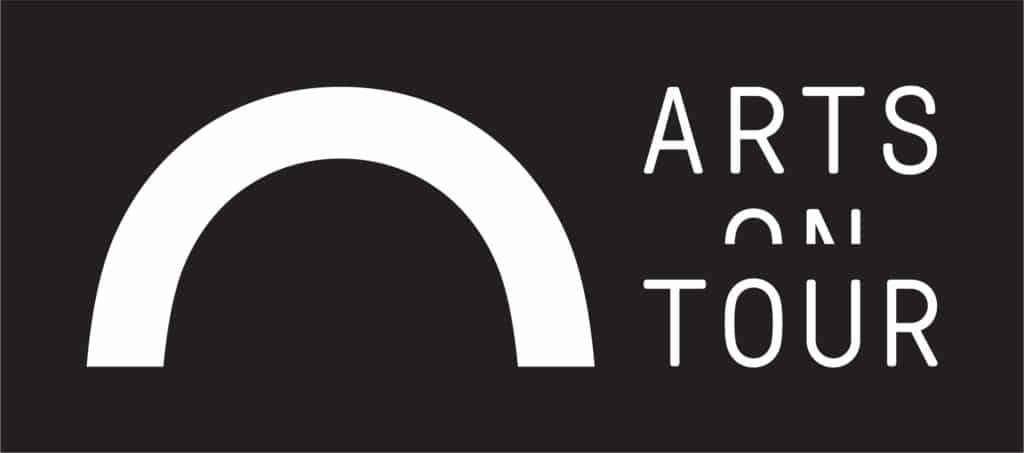 Artsontour logo rgb white on black